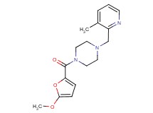1-(5-methoxy-2-furoyl)-4-[(3-methyl-2-pyridinyl)methyl]piperazine