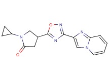 1-cyclopropyl-4-(3-imidazo[1,2-a]pyridin-2-yl-1,2,4-oxadiazol-5-yl)-2-pyrrolidinone