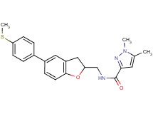 1,5-dimethyl-N-({5-[4-(methylthio)phenyl]-2,3-dihydro-1-benzofuran-2-yl}methyl)-1H-pyrazole-3-carboxamide