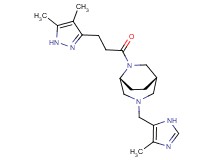 (1S*,5R*)-6-[3-(4,5-dimethyl-1H-pyrazol-3-yl)propanoyl]-3-[(4-methyl-1H-imidazol-5-yl)methyl]-3,6-diazabicyclo[3.2.2]nonane