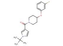 1-[(1-tert-butyl-1H-pyrrol-3-yl)carbonyl]-4-(3-fluorophenoxy)piperidine