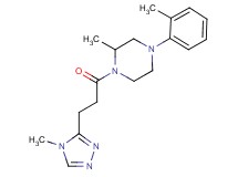 2-methyl-4-(2-methylphenyl)-1-[3-(4-methyl-4H-1,2,4-triazol-3-yl)propanoyl]piperazine