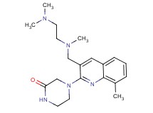 4-(3-{[[2-(dimethylamino)ethyl](methyl)amino]methyl}-8-methyl-2-quinolinyl)-2-piperazinone