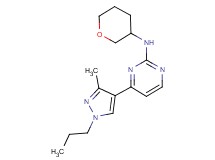 4-(3-methyl-1-propyl-1H-pyrazol-4-yl)-N-(tetrahydro-2H-pyran-3-yl)pyrimidin-2-amine