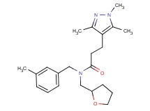 N-(3-methylbenzyl)-N-(tetrahydro-2-furanylmethyl)-3-(1,3,5-trimethyl-1H-pyrazol-4-yl)propanamide