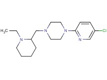 1-(5-chloro-2-pyridinyl)-4-[(1-ethyl-2-piperidinyl)methyl]piperazine bis(trifluoroacetate)