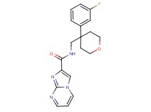 N-{[4-(3-fluorophenyl)tetrahydro-2H-pyran-4-yl]methyl}imidazo[1,2-a]pyrimidine-2-carboxamide