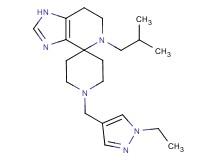 1'-[(1-ethyl-1H-pyrazol-4-yl)methyl]-5-isobutyl-1,5,6,7-tetrahydrospiro[imidazo[4,5-c]pyridine-4,4'-piperidine]