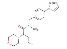 N-methyl-2-(4-morpholinyl)-N-[4-(1H-pyrazol-1-yl)benzyl]butanamide