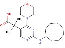 2-[2-(cyclooctylamino)-4-morpholin-4-ylpyrimidin-5-yl]-2-methylpropanoic acid