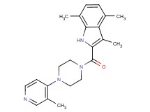 3,4,7-trimethyl-2-{[4-(3-methyl-4-pyridinyl)-1-piperazinyl]carbonyl}-1H-indole