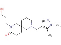 8-[(1,5-dimethyl-1H-pyrazol-4-yl)methyl]-2-(3-hydroxypropyl)-2,8-diazaspiro[5.5]undecan-3-one