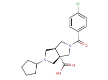 (3aS*,6aS*)-2-(4-chlorobenzoyl)-5-cyclopentylhexahydropyrrolo[3,4-c]pyrrole-3a(1H)-carboxylic acid