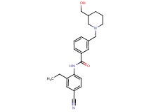 N-(4-cyano-2-ethylphenyl)-3-{[3-(hydroxymethyl)piperidin-1-yl]methyl}benzamide