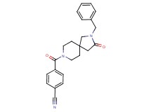 4-[(2-benzyl-3-oxo-2,8-diazaspiro[4.5]dec-8-yl)carbonyl]benzonitrile