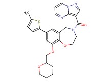 7-(5-methyl-2-thienyl)-4-(pyrazolo[1,5-a]pyrimidin-3-ylcarbonyl)-9-(tetrahydro-2H-pyran-2-ylmethoxy)-2,3,4,5-tetrahydro-1,4-benzoxazepine