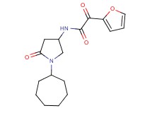 N-(1-cycloheptyl-5-oxo-3-pyrrolidinyl)-2-(2-furyl)-2-oxoacetamide