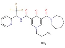 5-(1-azepanylcarbonyl)-1-isobutyl-4-oxo-N-[2,2,2-trifluoro-1-(2-pyridinyl)ethyl]-1,4-dihydro-3-pyridinecarboxamide
