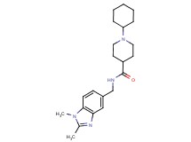 1-cyclohexyl-N-[(1,2-dimethyl-1H-benzimidazol-5-yl)methyl]-4-piperidinecarboxamide
