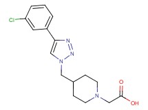 (4-{[4-(3-chlorophenyl)-1H-1,2,3-triazol-1-yl]methyl}-1-piperidinyl)acetic acid trifluoroacetate