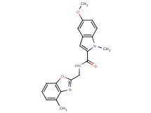 5-methoxy-1-methyl-N-[(4-methyl-1,3-benzoxazol-2-yl)methyl]-1H-indole-2-carboxamide