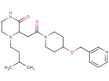 4-(3-methylbutyl)-3-{2-oxo-2-[4-(3-pyridinylmethoxy)-1-piperidinyl]ethyl}-2-piperazinone