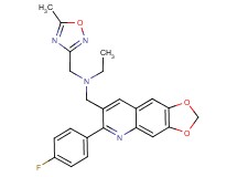 N-{[6-(4-fluorophenyl)[1,3]dioxolo[4,5-g]quinolin-7-yl]methyl}-N-[(5-methyl-1,2,4-oxadiazol-3-yl)methyl]ethanamine