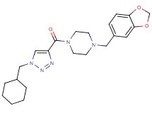 1-(1,3-benzodioxol-5-ylmethyl)-4-{[1-(cyclohexylmethyl)-1H-1,2,3-triazol-4-yl]carbonyl}piperazine
