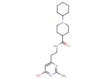 1-cyclohexyl-N-[2-(6-hydroxy-2-methyl-4-pyrimidinyl)ethyl]-4-piperidinecarboxamide