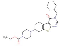 ethyl 4-[3-(cyclohexylmethyl)-4-oxo-3,4,5,6,7,8-hexahydro[1]benzothieno[2,3-d]pyrimidin-7-yl]-1-piperazinecarboxylate