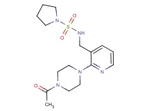 N-{[2-(4-acetyl-1-piperazinyl)-3-pyridinyl]methyl}-1-pyrrolidinesulfonamide