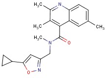 N-[(5-cyclopropyl-3-isoxazolyl)methyl]-N,2,3,6-tetramethyl-4-quinolinecarboxamide