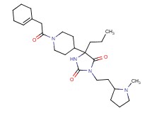 5-[1-(1-cyclohexen-1-ylacetyl)-4-piperidinyl]-3-[2-(1-methyl-2-pyrrolidinyl)ethyl]-5-propyl-2,4-imidazolidinedione