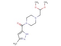 1-(2,2-dimethoxyethyl)-4-[(3-methyl-1H-pyrazol-5-yl)carbonyl]piperazine