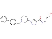 1-[1-(4-biphenylylmethyl)-3-piperidinyl]-N-(3-hydroxypropyl)-1H-1,2,3-triazole-4-carboxamide