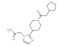 2-{2-[1-(cyclopentylacetyl)-4-piperidinyl]-1H-imidazol-1-yl}acetamide