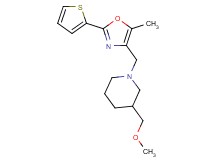 3-(methoxymethyl)-1-{[5-methyl-2-(2-thienyl)-1,3-oxazol-4-yl]methyl}piperidine