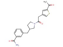 3-({1-[(5-acetyl-3-thienyl)acetyl]pyrrolidin-3-yl}methyl)benzamide