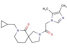 7-(cyclopropylmethyl)-2-[(4,5-dimethyl-1H-imidazol-1-yl)acetyl]-2,7-diazaspiro[4.5]decan-6-one