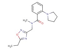 N-[(5-ethyl-1,2,4-oxadiazol-3-yl)methyl]-N-methyl-2-(1-pyrrolidinyl)benzamide trifluoroacetate