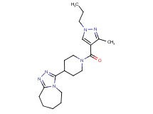 3-{1-[(3-methyl-1-propyl-1H-pyrazol-4-yl)carbonyl]-4-piperidinyl}-6,7,8,9-tetrahydro-5H-[1,2,4]triazolo[4,3-a]azepine