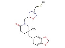 5-(1,3-benzodioxol-5-ylmethyl)-5-methyl-1-({3-[(methylthio)methyl]-1,2,4-oxadiazol-5-yl}methyl)piperidin-2-one