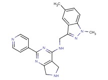 N-[(1,5-dimethyl-1H-indazol-3-yl)methyl]-2-(4-pyridinyl)-6,7-dihydro-5H-pyrrolo[3,4-d]pyrimidin-4-amine