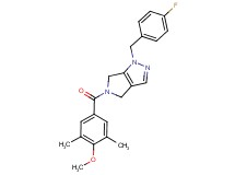 1-(4-fluorobenzyl)-5-(4-methoxy-3,5-dimethylbenzoyl)-1,4,5,6-tetrahydropyrrolo[3,4-c]pyrazole