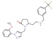 1-{[1-(2-methoxyphenyl)-1H-pyrazol-4-yl]methyl}-5-(2-{[3-(trifluoromethyl)benzyl]amino}ethyl)-2-pyrrolidinone