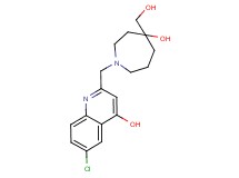 6-chloro-2-{[4-hydroxy-4-(hydroxymethyl)-1-azepanyl]methyl}-4-quinolinol