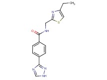 N-[(4-ethyl-1,3-thiazol-2-yl)methyl]-4-(1H-1,2,4-triazol-3-yl)benzamide