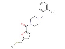 1-(2-methylbenzyl)-4-{5-[(methylthio)methyl]-2-furoyl}piperazine