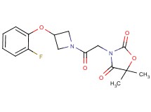 3-{2-[3-(2-fluorophenoxy)azetidin-1-yl]-2-oxoethyl}-5,5-dimethyl-1,3-oxazolidine-2,4-dione