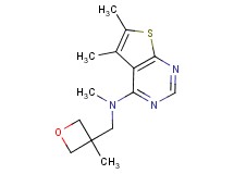 N,5,6-trimethyl-N-[(3-methyloxetan-3-yl)methyl]thieno[2,3-d]pyrimidin-4-amine